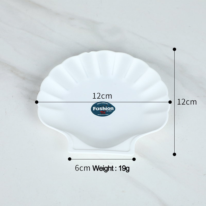 New Arrival Shell Shaped Food Serving Dishes Restaurant Reusable Dinner Plates Household Plastic Snack Dessert Plates for Party