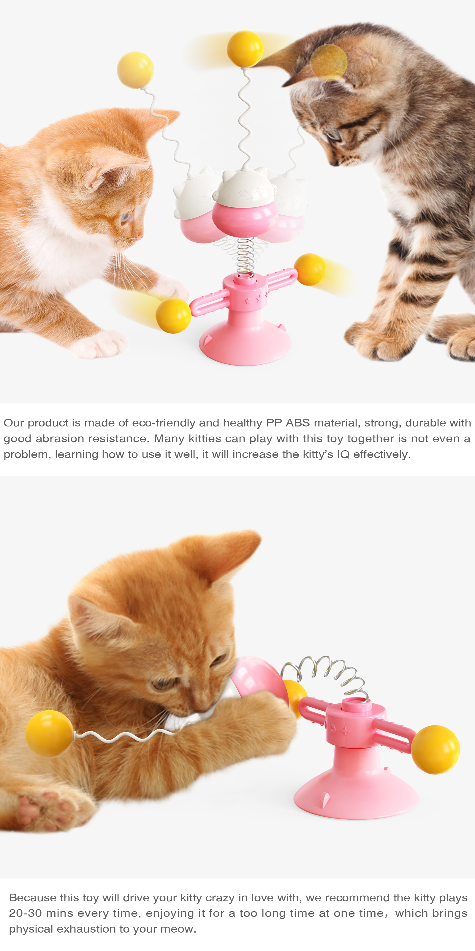 New Design Pet Interactive Play Toy Cat Toys Pet Accessories Spring Lucky Cat Chew Toy