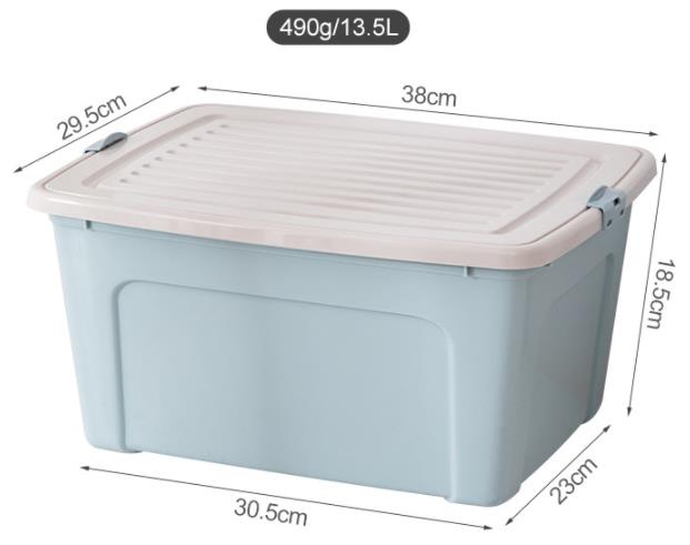 Factory Sale Dust-proof Bedroom Closet Organizer Bin Stackable Snack Toy Container Plastic Wardrobe Storage Boxes with Clip Lids