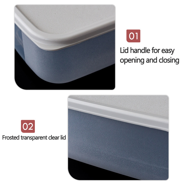 New Style Food Grade Plastic Food Containers with Sealing Lids Microwave Safe Transparent Leak-proof Meal Prep Containers Set