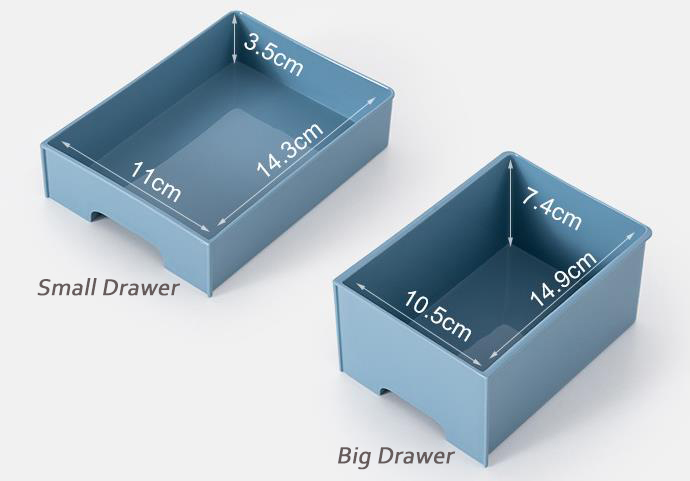 New Office Supplies Stationery Holder Cosmetic Makeup Storage Organizer with Drawer Plastic Desktop Storage Box for Coffee Table