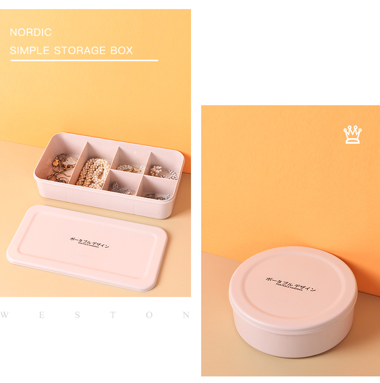 New Design Jewelry Display Case Portable Ring Earring Necklace Storage Box Plastic Jewelry Organizer Box Travel Jewelry Case