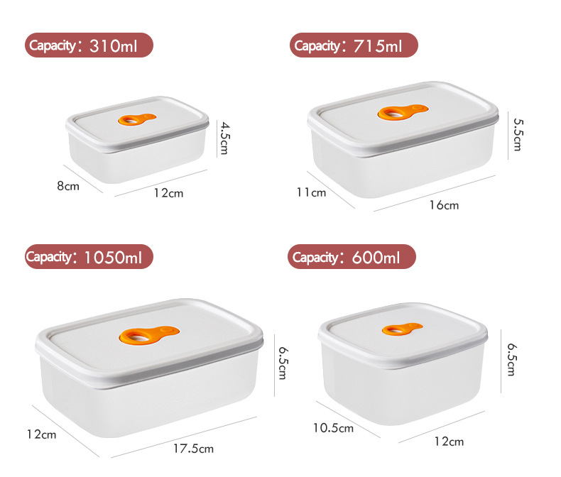 New Style Food Grade Plastic Food Containers with Sealing Lids Microwave Safe Transparent Leak-proof Meal Prep Containers Set