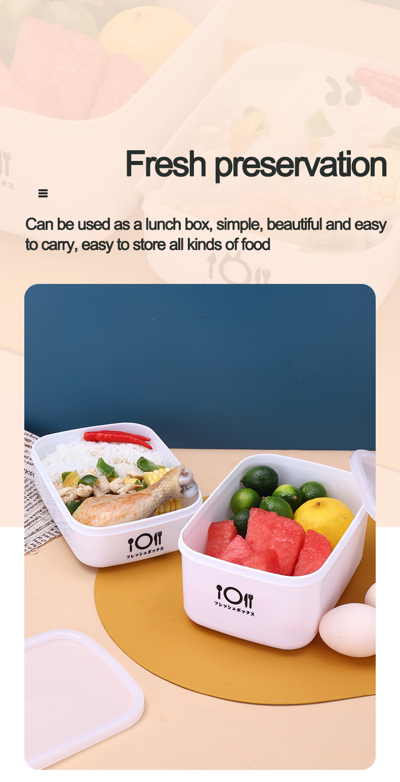 Airtight Food Storage Box Meal Prep Containers with Lids Portable Office School Lunch Box Multi-function Leak-proof Plastic Kids