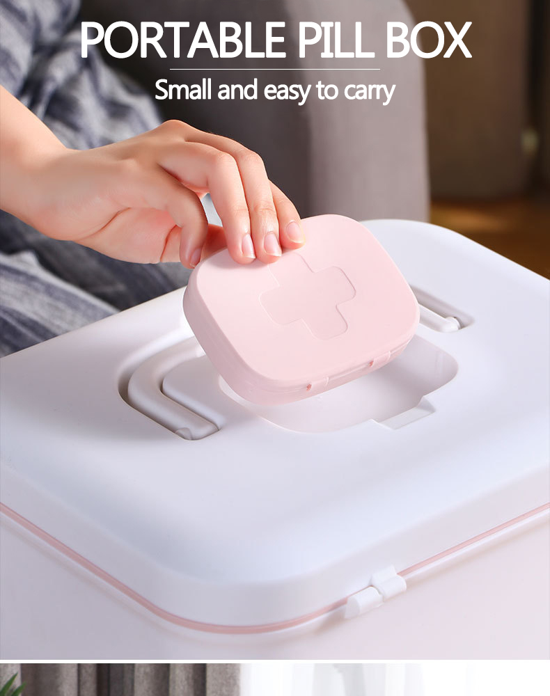 Wholesale Travel Medicine Chest Double Layer Pill Storage Case Emergency First Aid Box Portable Plastic Medical box Home