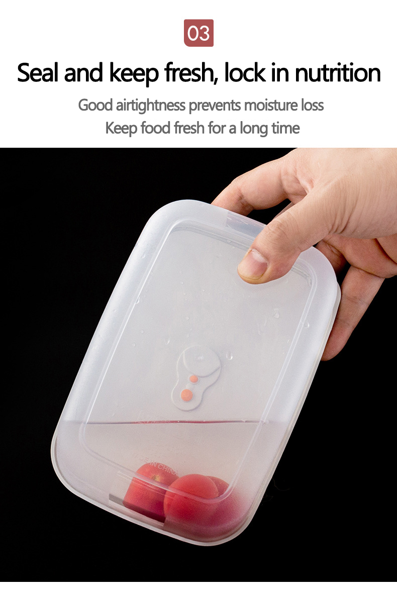New Style Food Grade Plastic Food Containers with Sealing Lids Microwave Safe Transparent Leak-proof Meal Prep Containers Set