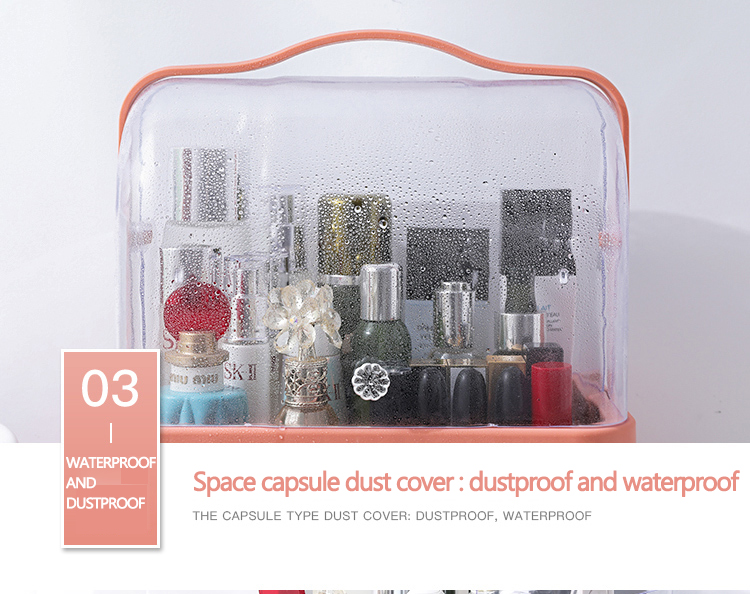 Best Seller Transparent Dustproof Waterproof Plastic Cosmetic Storage Box Portable Jewelry Makeup Organizer Box with Drawers