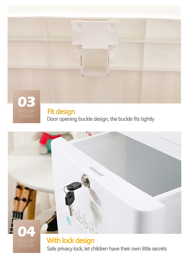 Factory Direct Double Door Plastic Storage Cabinet Multi-layer Children's Wardrobe Storage cabinet Baby clothes Storage Box