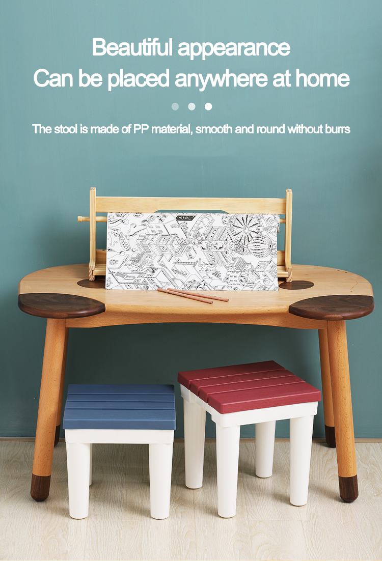 Durable Hollow Bathroom Non-slip Step Stool Kids Chair Events Living Room Small Foot Stool Plastic Stool Chair Home Kindergarten