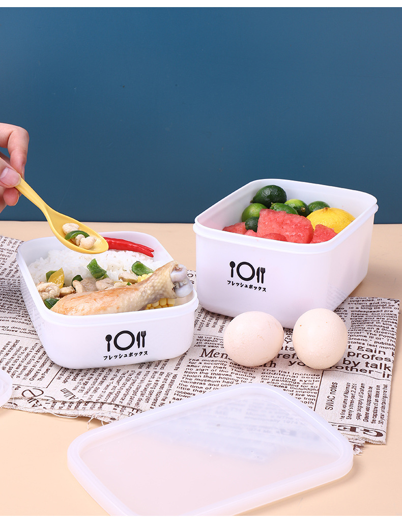 Airtight Food Storage Box Meal Prep Containers with Lids Portable Office School Lunch Box Multi-function Leak-proof Plastic Kids