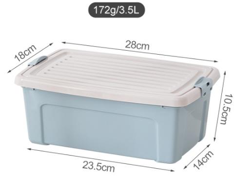 Factory Sale Dust-proof Bedroom Closet Organizer Bin Stackable Snack Toy Container Plastic Wardrobe Storage Boxes with Clip Lids