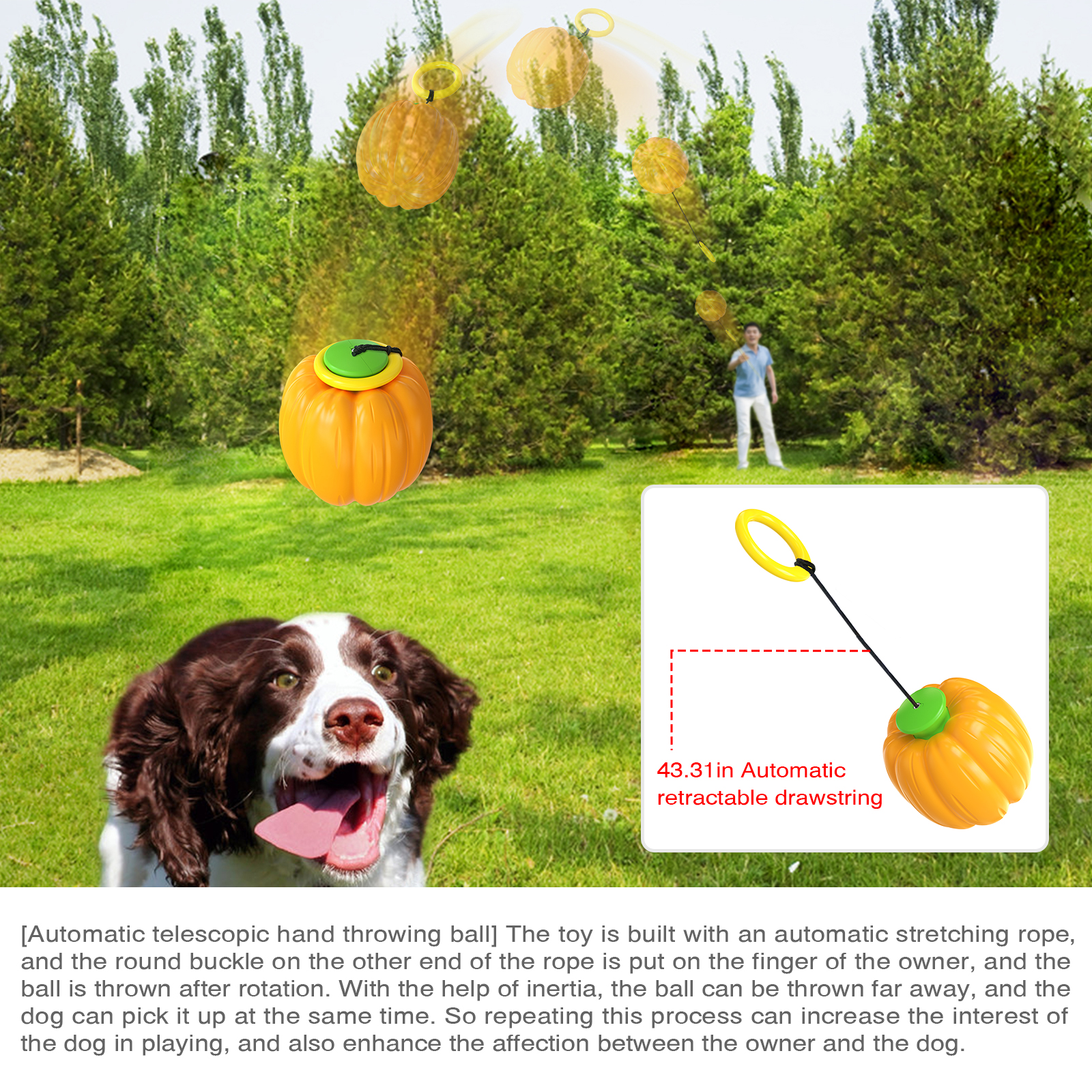 Train Dog Grind Teeth Bite Ball Dog Toys Pumpkin Hand Toss Elastic Toy Ball Pet Toys