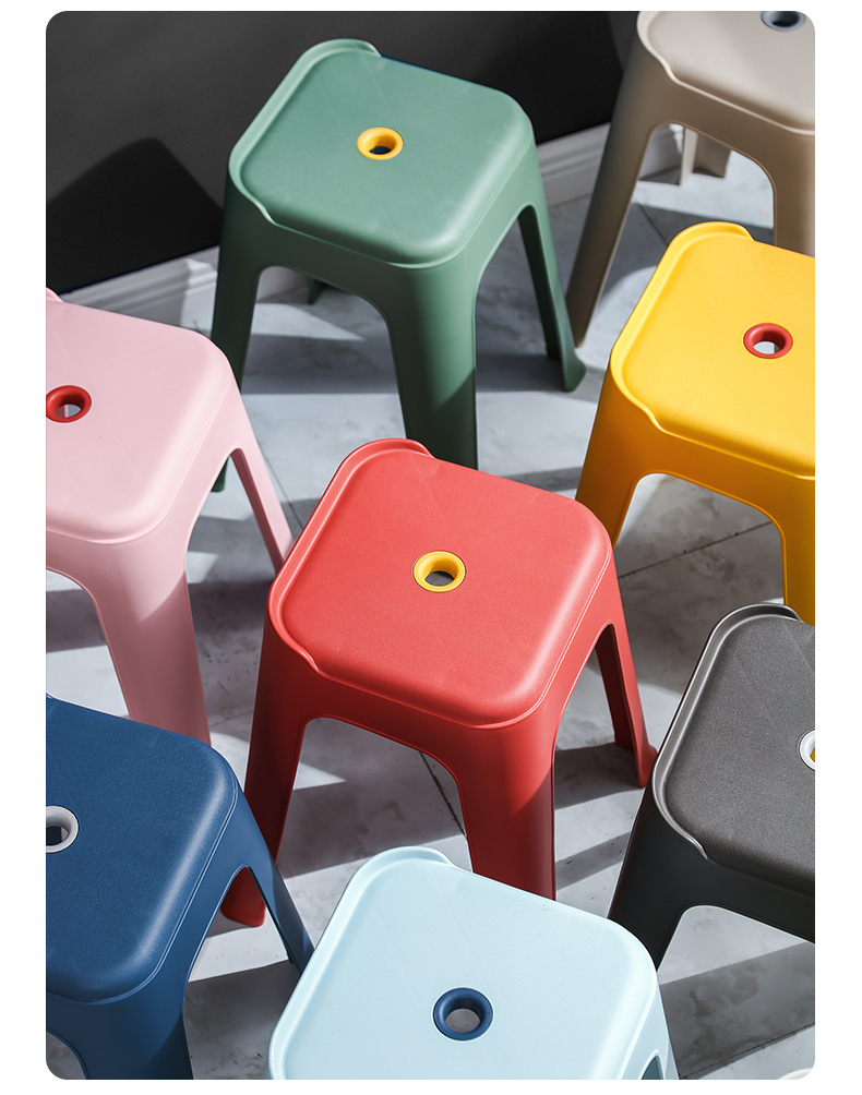 Factory Sale Events High Backless Chair Stackable Anti-slip Adults Children Chairs Home Plastic Bar Stool for Kitchen Restaurant