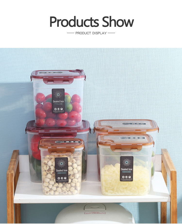 Multi-function Food Storage Containers Microwavable Square Lunch Box with Compartments Meal Prep Containers with Locking Lids