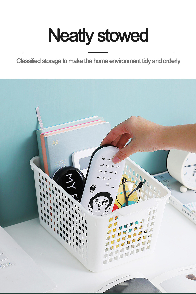 Wholesale Mesh Basket Bathroom Organizer Plastic Kitchen Basket Storage Organizer Desktop Sundries Storage Baskets for Shelves
