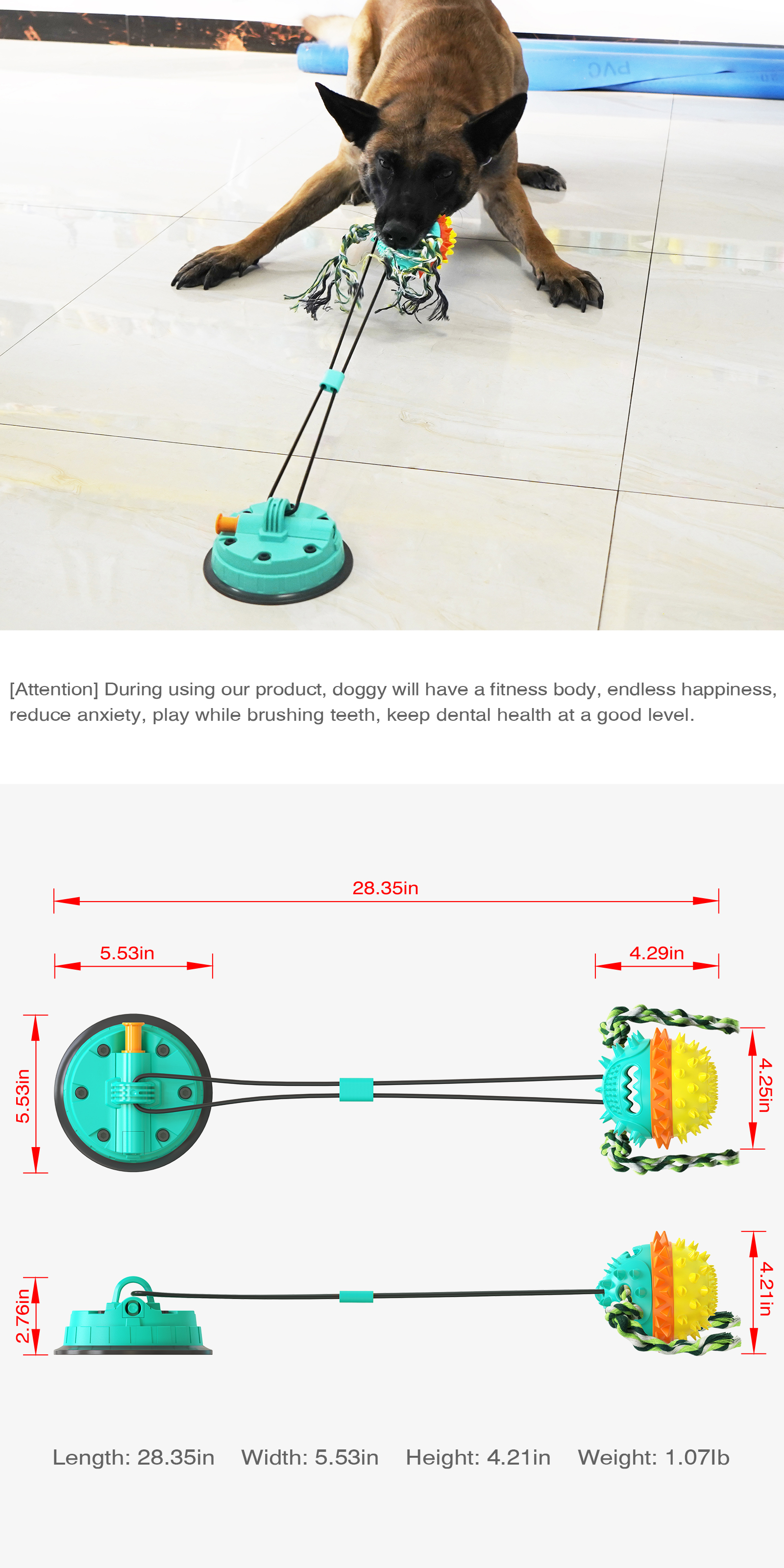 new design dog toy food Super vacuum suction cup pet pull rope toy Pet food leakage doggy chew balls rubber dog toy