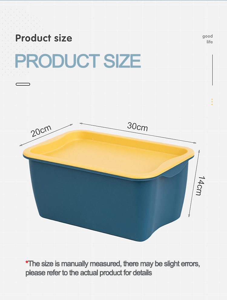New Design Wardrobe Underwear Socks Storage Box with Lid Snack Medicine Organizer Box Plastic Stackable Storage Bins with Handle