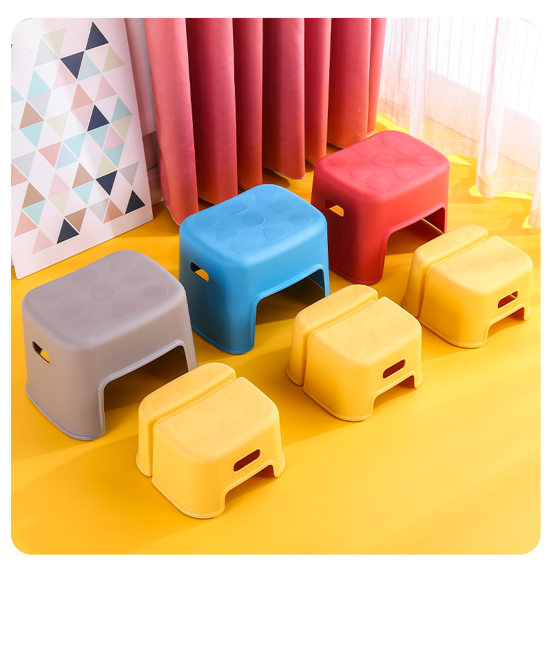 Hot Selling Safety Portable Kids Stool Non-slip Children Plastic Toddler Foot Stool Dual Height Toilet Step Stool Potty Training