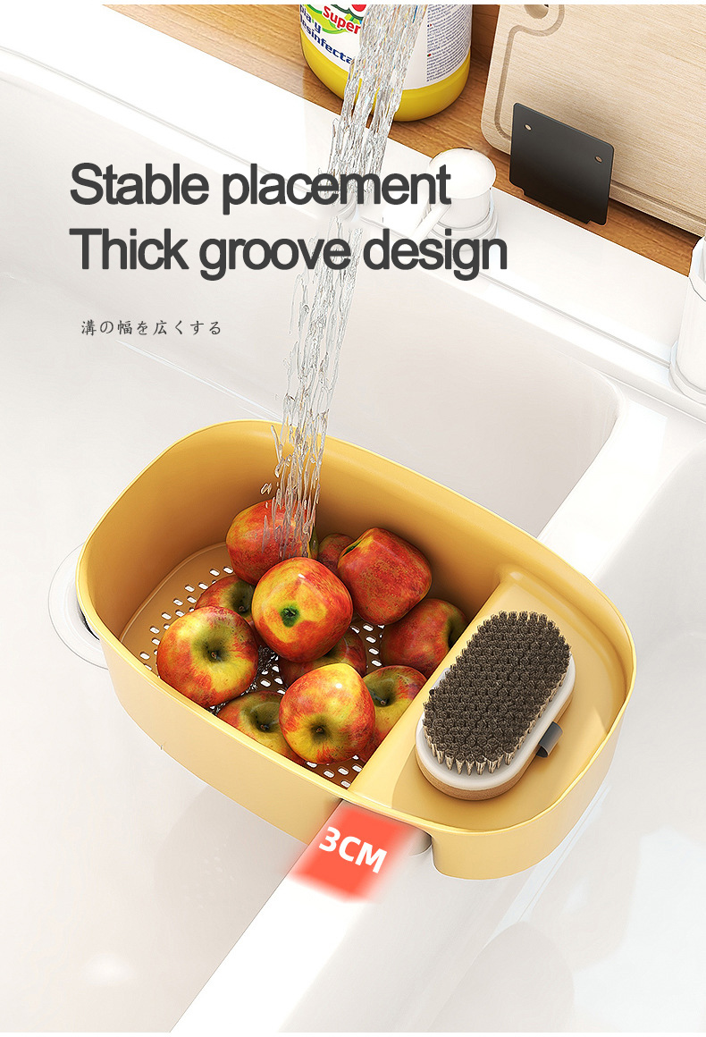 Creative Plastic Strainer Basket Sink Leftover Soup Garbage Filter Fruit Vegetable Drain Rack Kitchen Sink Hanging Drain Basket