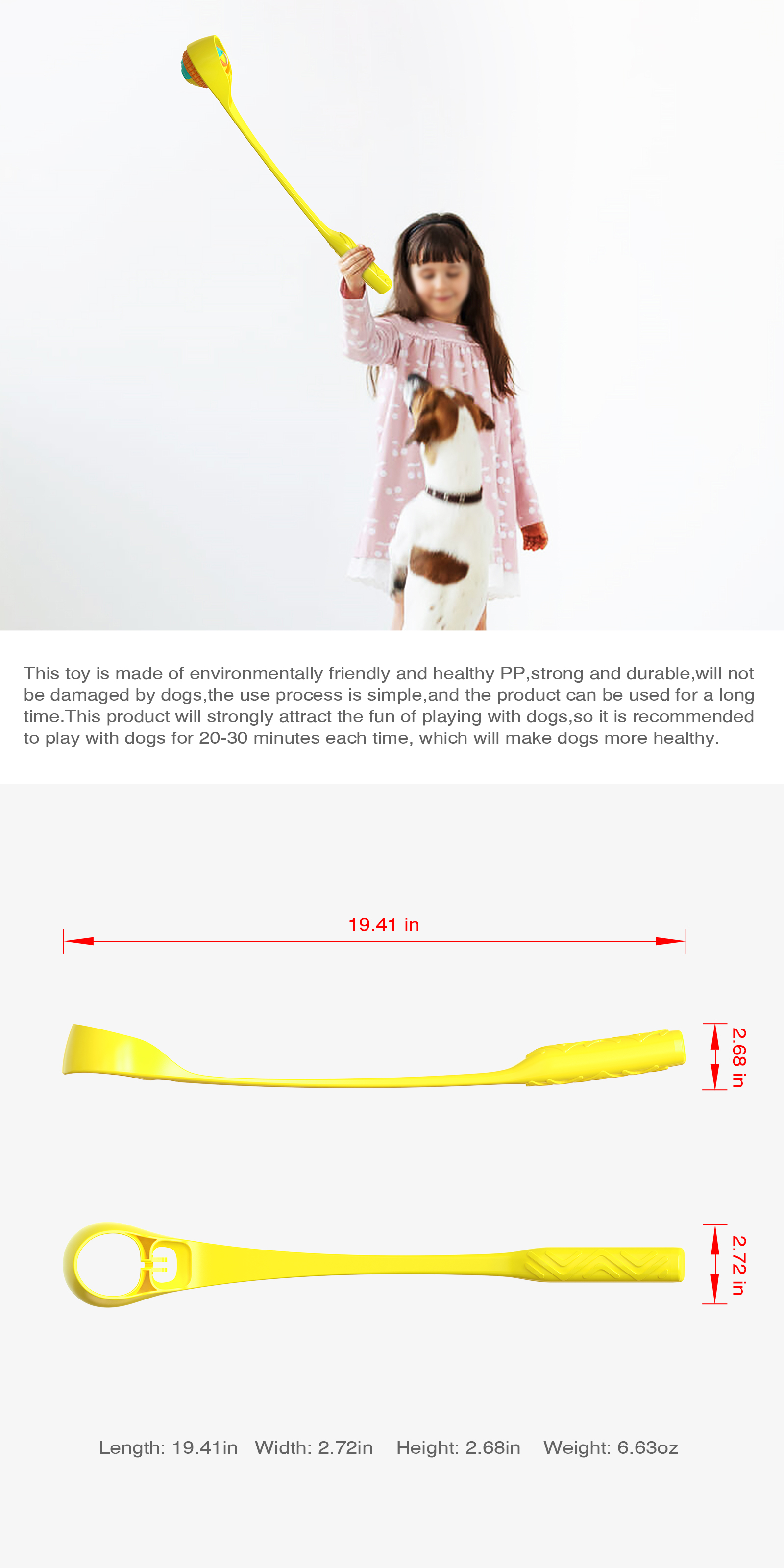 Wholesale Hot Style Molar Outdoor Throwing Club Dog Toy Squeaky Pet Dog Training Ball