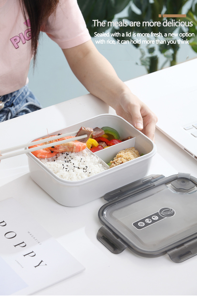 Multi-function Food Storage Containers Microwavable Square Lunch Box with Compartments Meal Prep Containers with Locking Lids