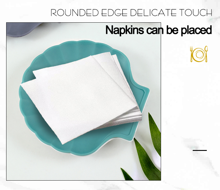 New Arrival Shell Shaped Food Serving Dishes Restaurant Reusable Dinner Plates Household Plastic Snack Dessert Plates for Party
