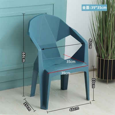 Decorative High Back Stackable Arm Chair Living Room Outdoor Cafe Chair Garden Events Banquet Plastic Dining Chair with Armrest