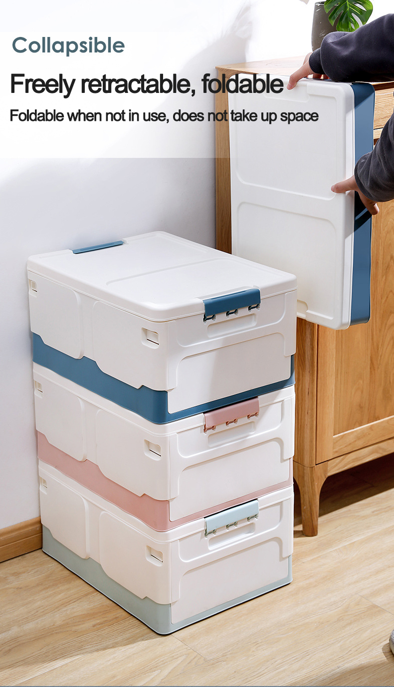 Newest Clothes Organizer Foldable Storage Box Plastic Collapsible Storage Crate Stackable Travel Camping Folding Box Car Trunk