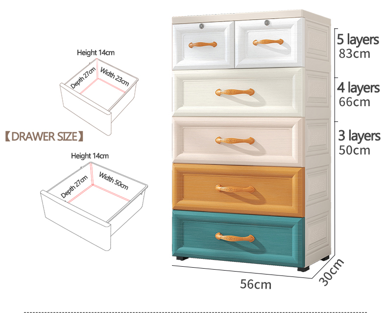 Wholesale Price Plastic Storage Drawers For Clothes Thicken Baby Wardrobe Large Capacity Bedroom Furniture kids Cupboard