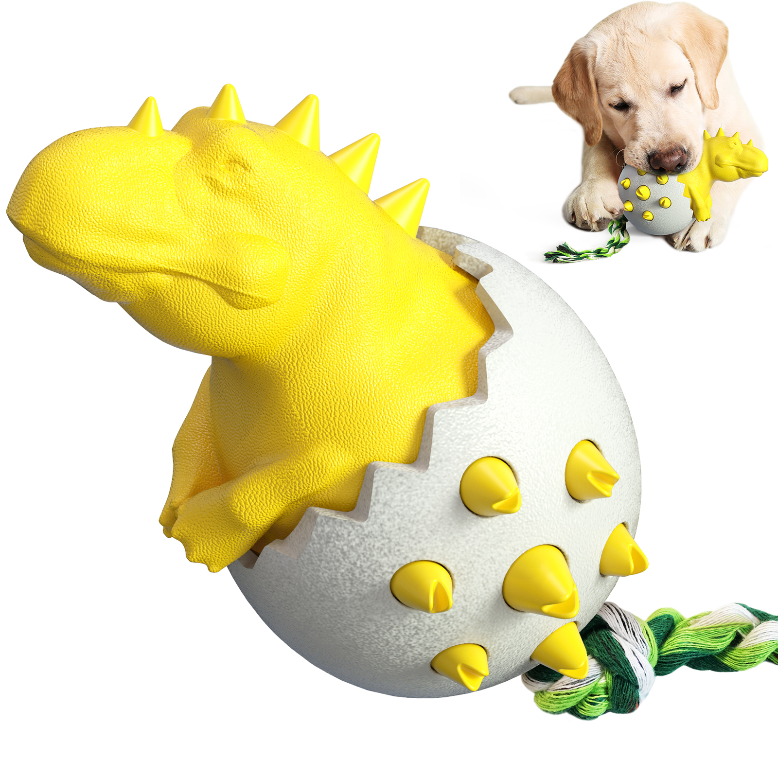 Pet Supplies Factory Wholesale Company New Explosive Amazon Dog Toys Dinosaur Egg Dog Toothbrush Molar Stick