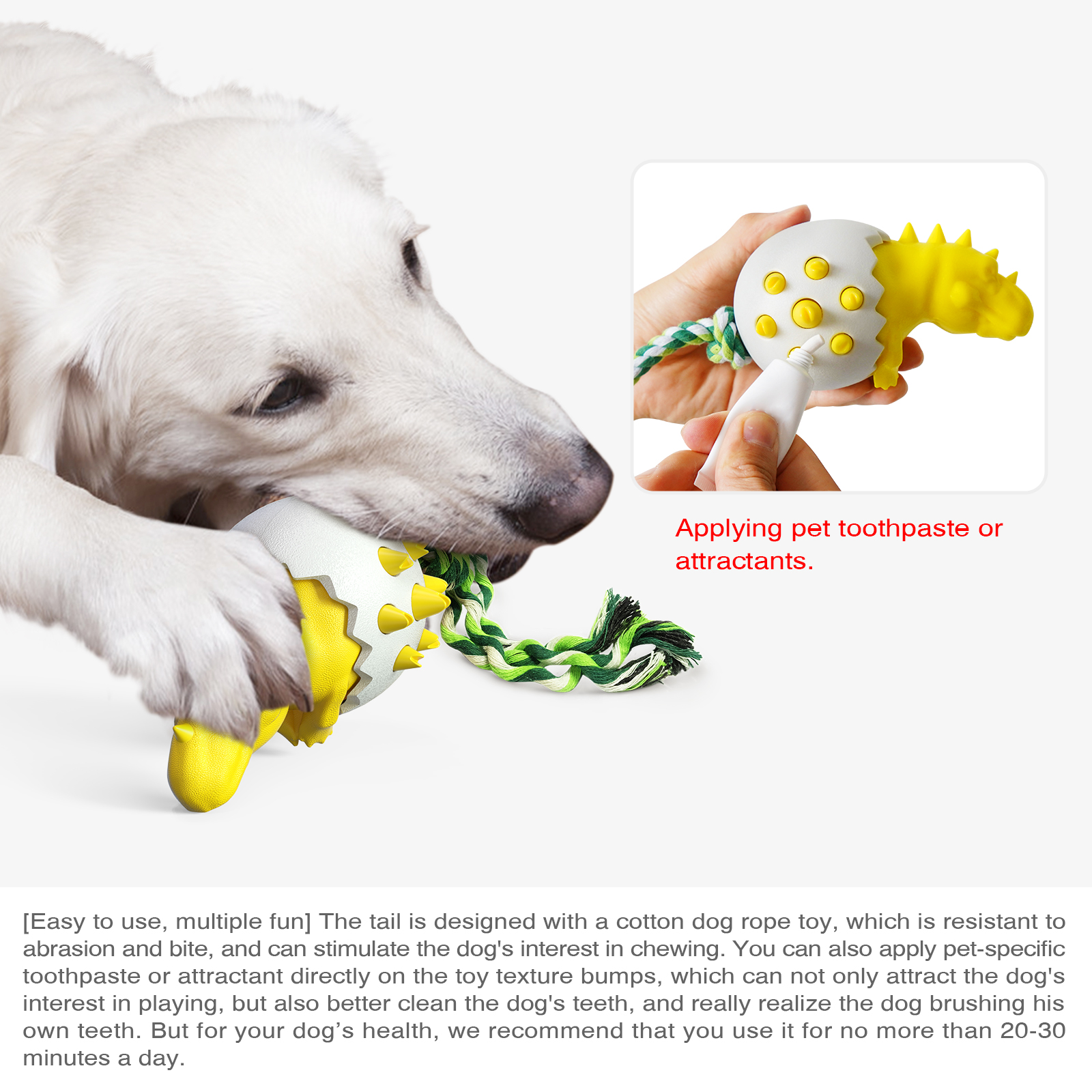 Pet Supplies Factory Wholesale Company New Explosive Amazon Dog Toys Dinosaur Egg Dog Toothbrush Molar Stick