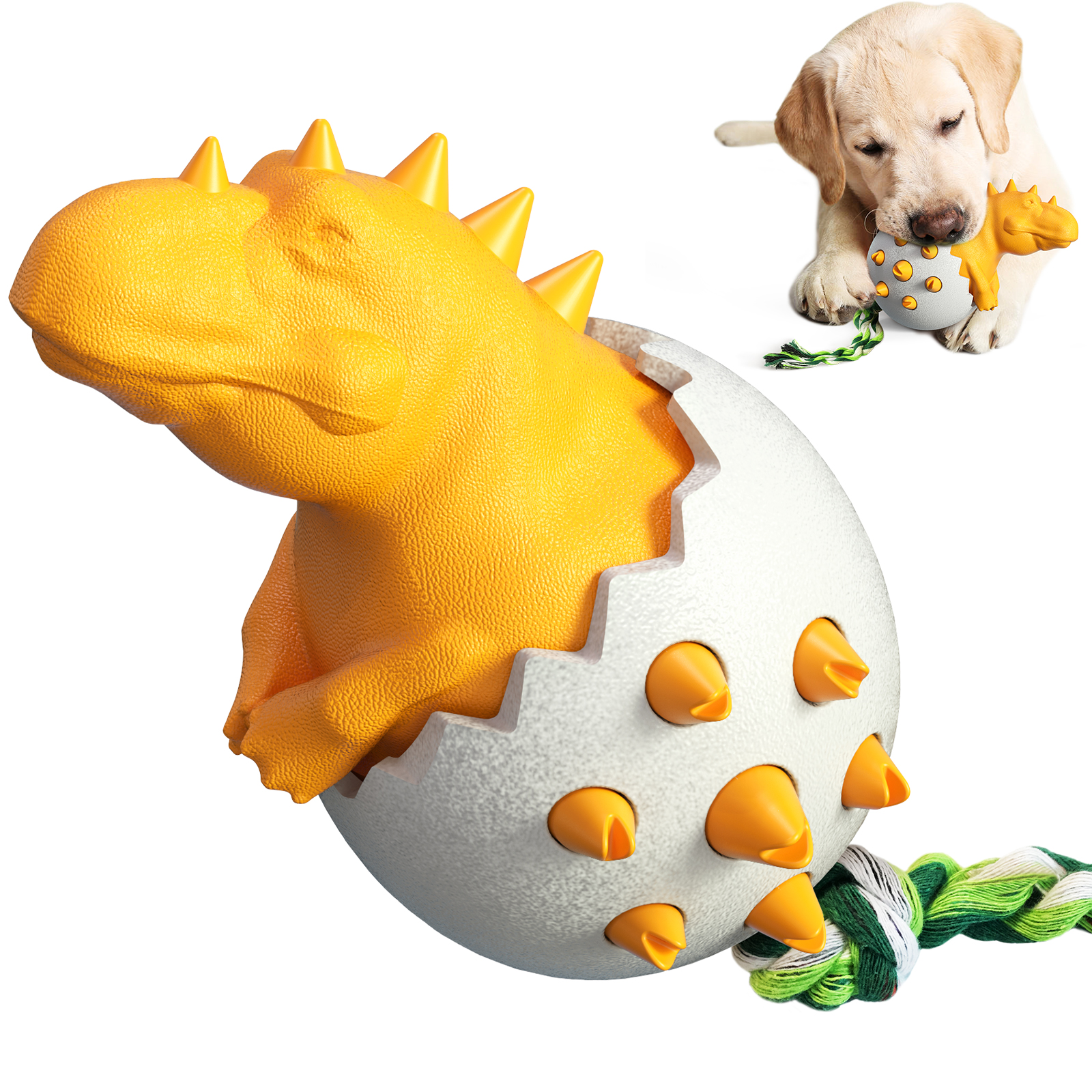 Pet Supplies Factory Wholesale Company New Explosive Amazon Dog Toys Dinosaur Egg Dog Toothbrush Molar Stick
