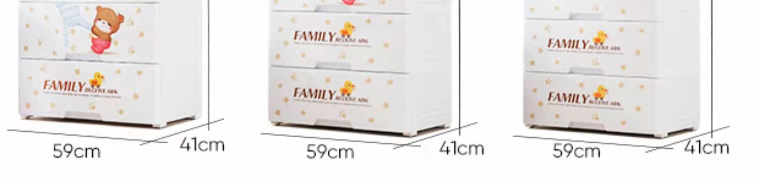 Factory Direct Double Door Plastic Storage Cabinet Multi-layer Children's Wardrobe Storage cabinet Baby clothes Storage Box