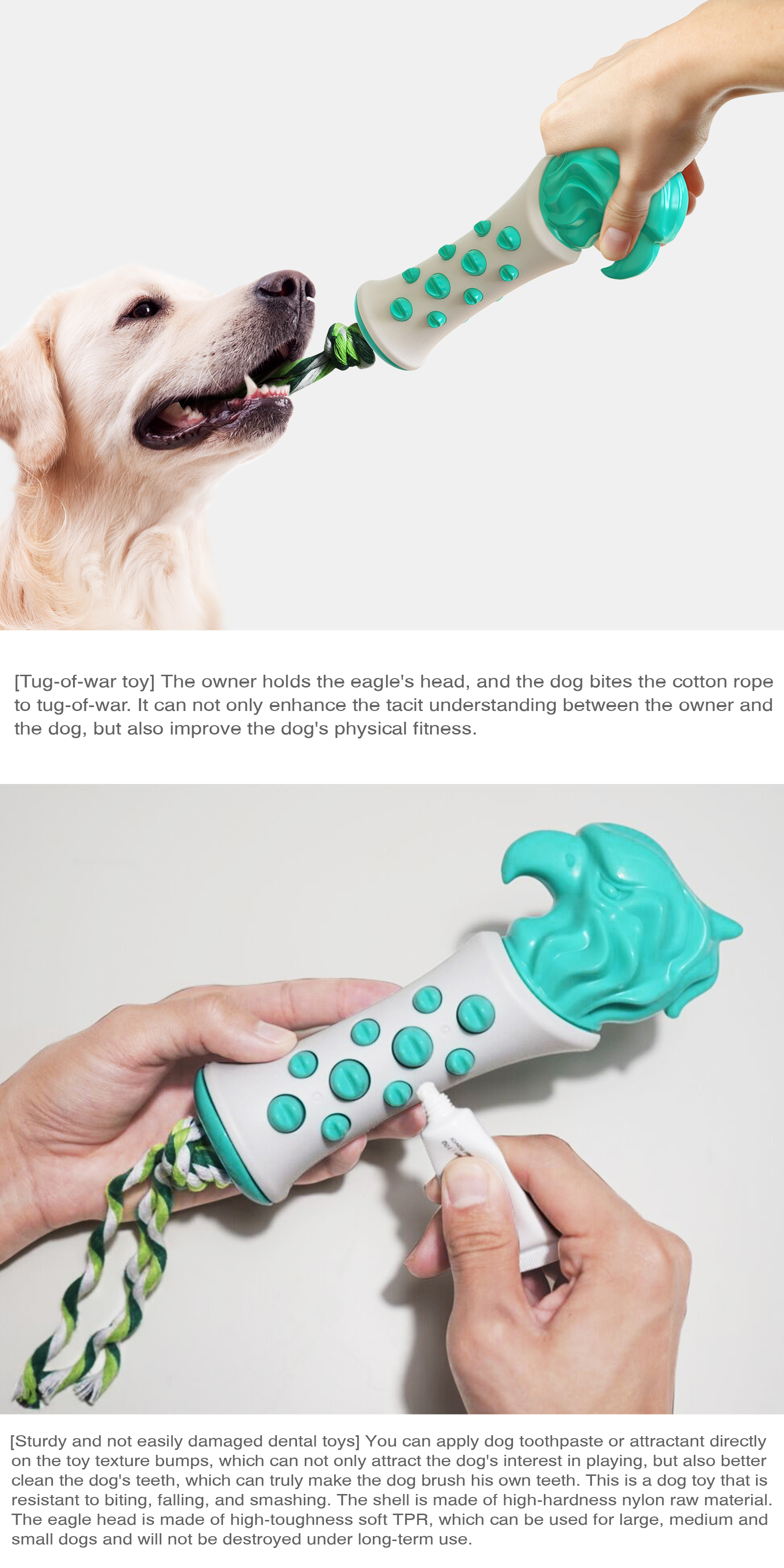 Pet Supplies Factory New Explosive Amazon Bite Resistant Tooth Cleaning Dog Toothbrush Molar Stick Scepter Dog Toys