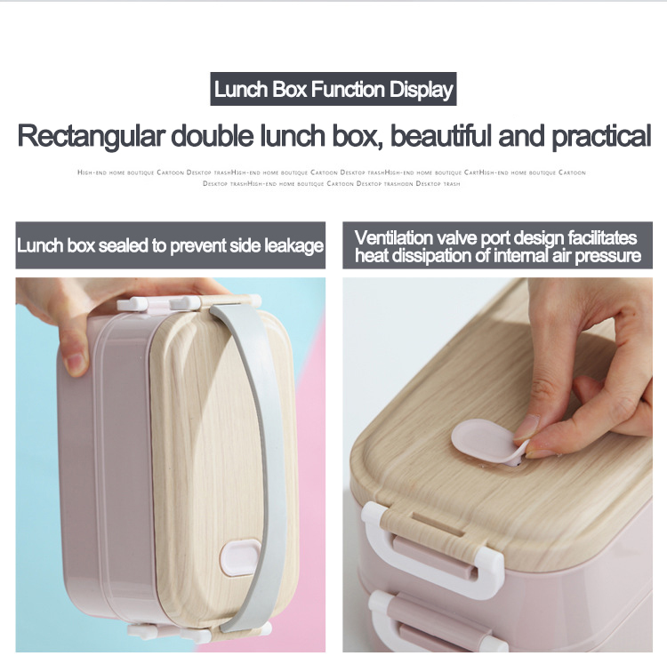 New Arrival Portable Thermal Bento Box Double-layer Heating Insulated Food Container Stainless Steel Lunch Box for Kids Children