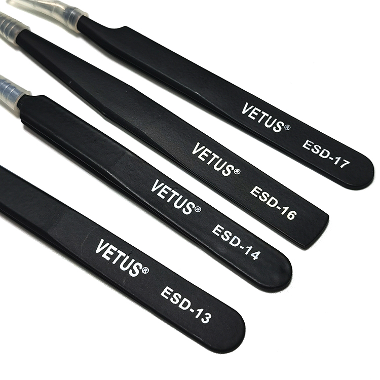 ALLESD Original VETUS Antistatic Tweezers High Precision Anti Static