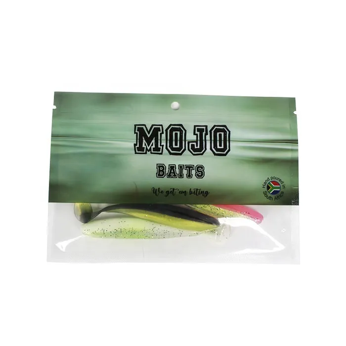 Plastic Material Customized Soft Plastic Bait Bags for Fishing