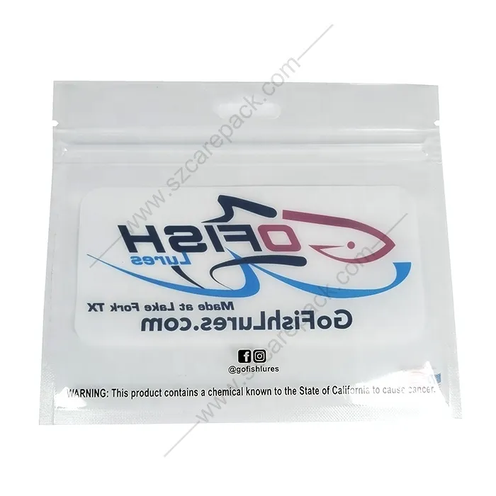 Care Pack - Fishing Lure Packaging Bag Three Side Seal Transparent