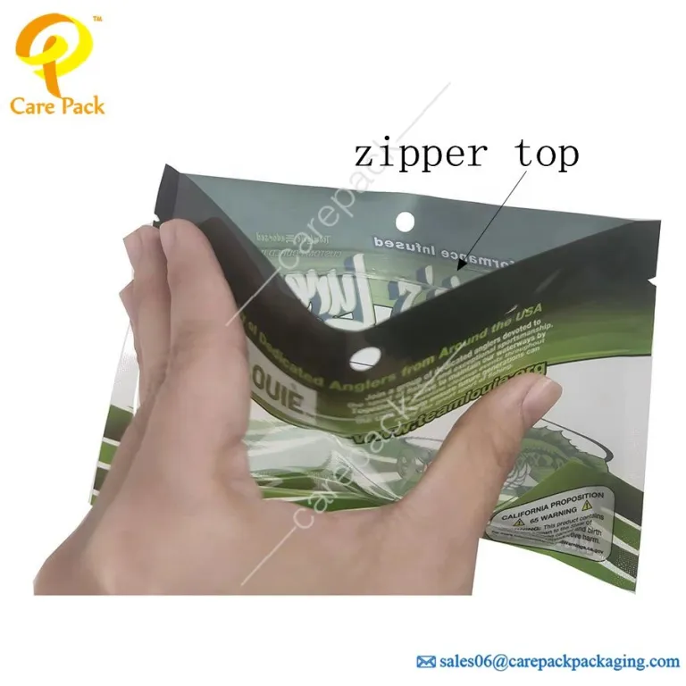 Customized Printed Resealable Transparent Soft Plastic Fishing