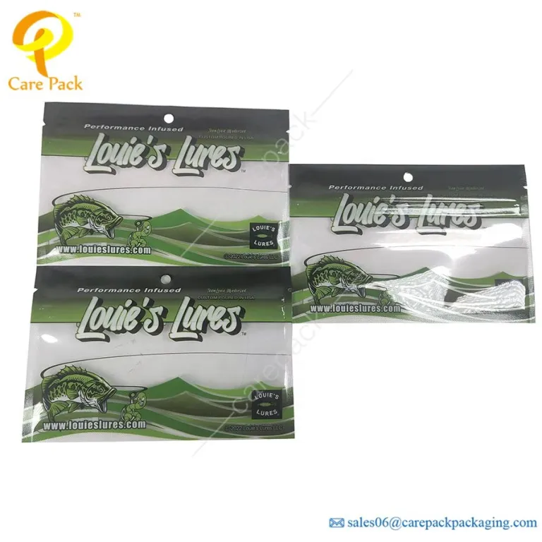 Customized soft plastic bait bags for fishing worm