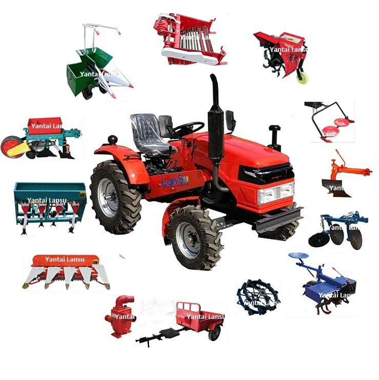 12-20HP Small Agricultural Tractor with Rotovator and Seeder Mower