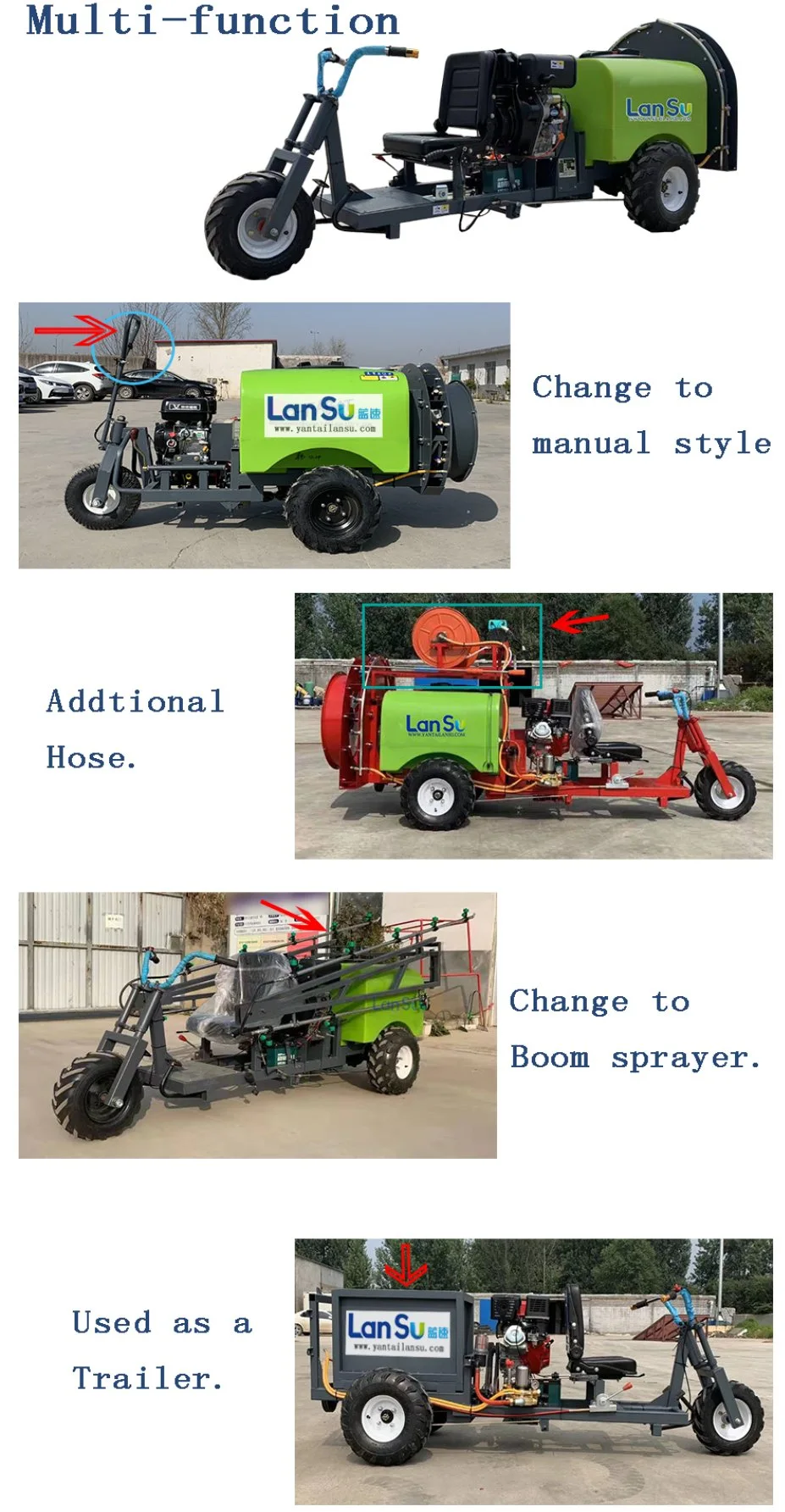 Manufacturing Sprayer Manual Contraol with Foot Boom Diesel Sprayer