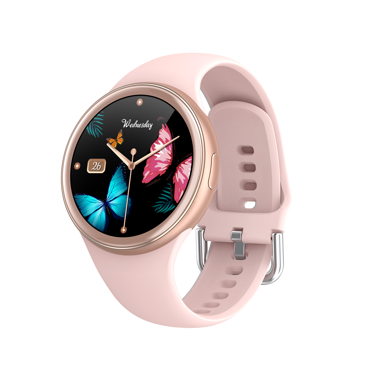 Gaminol - Q57 smartwatch 1.09inch touch screen Blood pressure Custom dial heart rate message push sport watches fitness smart watch Round model