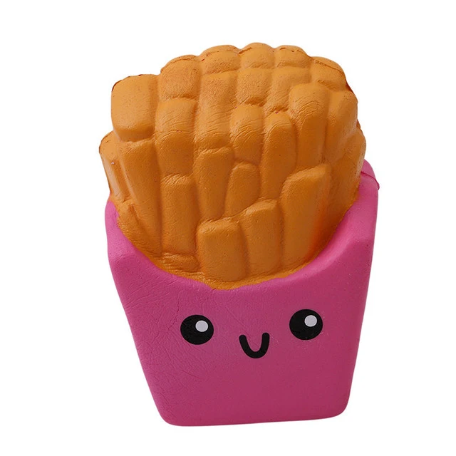 Manufacturers Selling New Slow Rebound Toy French Fries Smiley Face Toy Simulation Food Soft Decompression Vent Toy
