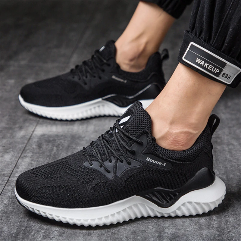 Large Size Men's Summer Breathable Flying Woven Sneakers