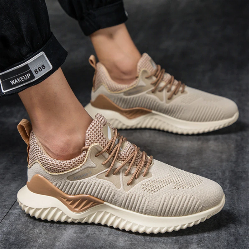 Large Size Men's Summer Breathable Flying Woven Sneakers