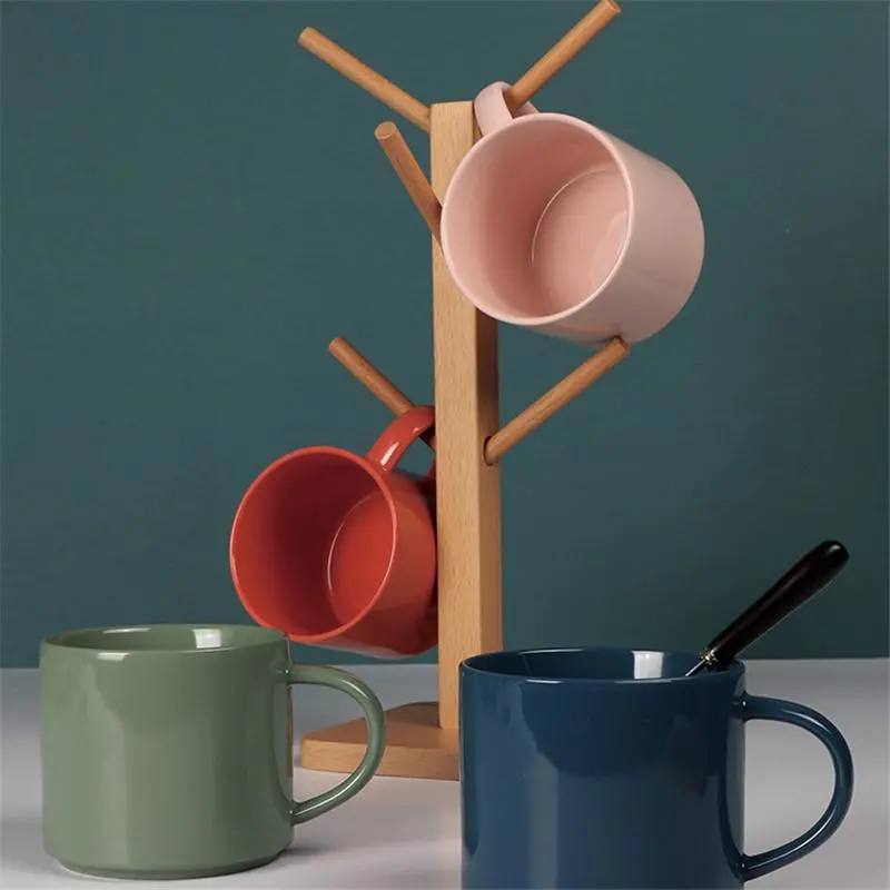 Color Glaze Ceramic Mug Mug Creative Customizable Logo Advertising Mug 430ml Large Capacity