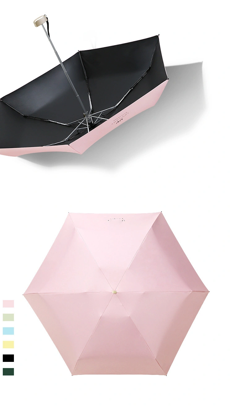Sun Umbrella Ladies Ultra-Compact Umbrella, Vinyl Umbrella, Dual-Purpose Pocket, Sun Protection and UV Protection, 50% off Umbrella