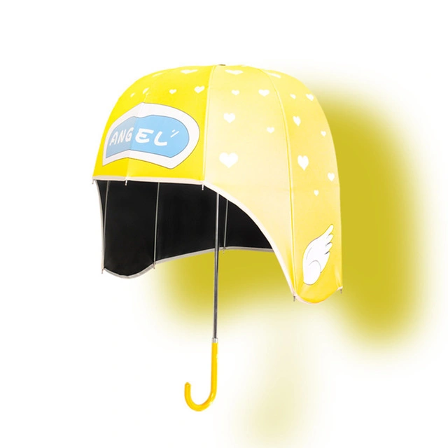 Creative Cartoon Super Cute Sunny Umbrella Novel Helmet Hat Umbrella Anti-Ultraviolet Children Umbrella Sun Umbrella Customization