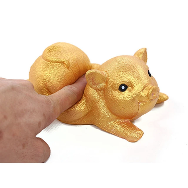 Customized New Product PU Simulation Small Golden Pig Doll, Slow Rebound Toy, Vent Decompression Toy Wholesale